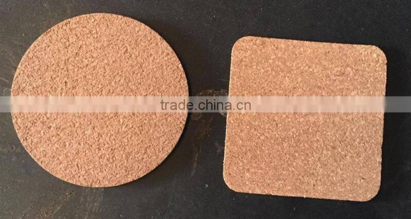 Hot selling customized printed logo different shape cork coaster
