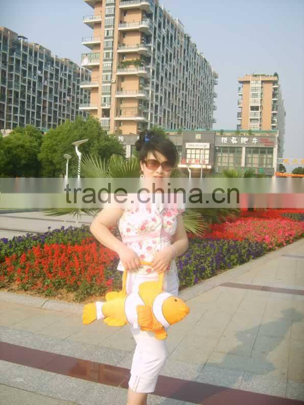fish shaped plush handbag