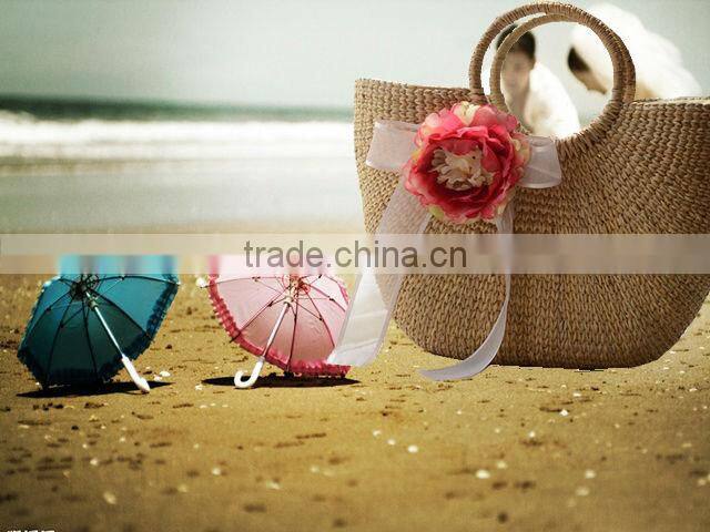 Straw tote bag straw handbag cheap straw beach bag