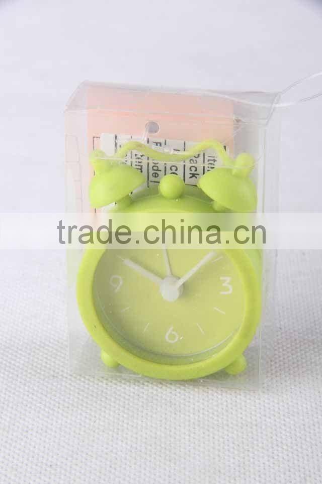 Small round silicone table clock fashionable alarm clock