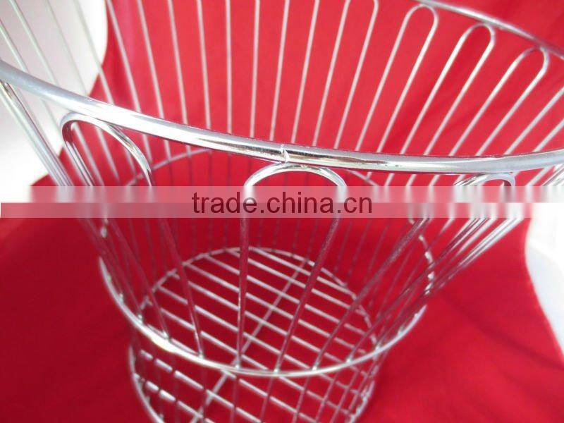 Chrome plate wire towel basket YZ4118C