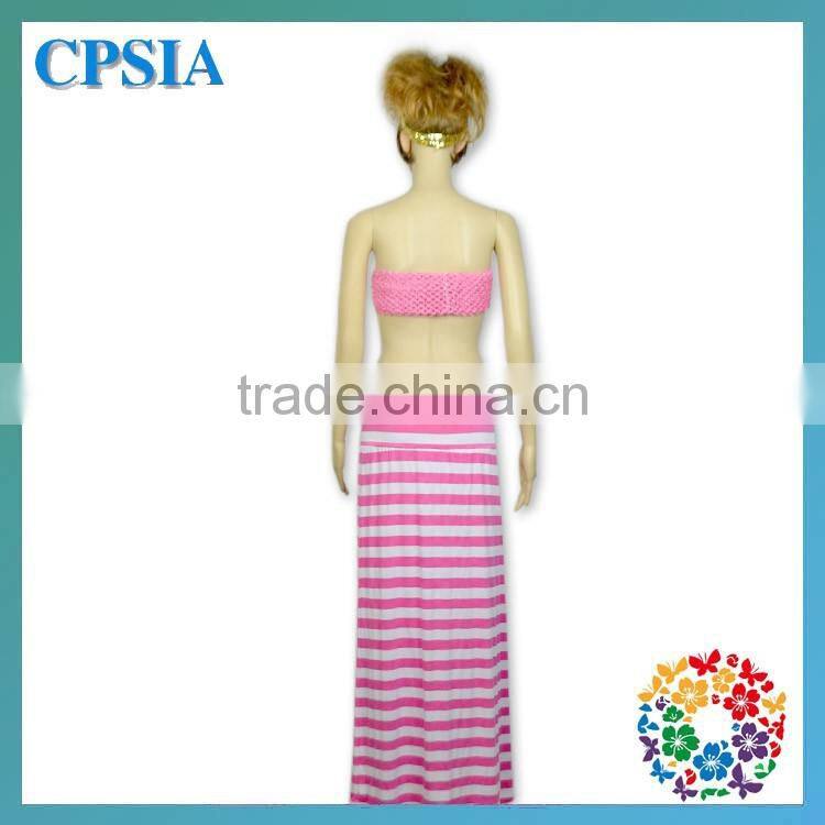 Wholesale toddler girl boutique dress chevron long skirt latest girls cotton skirts