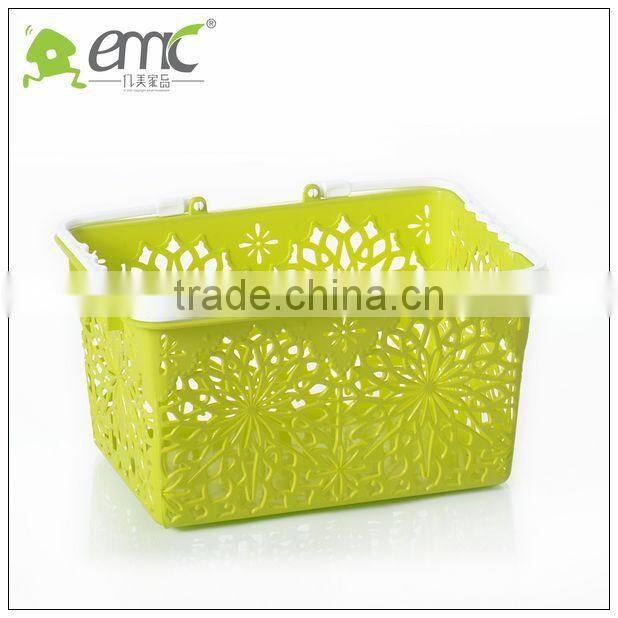 with two handles ,plastic bath basket