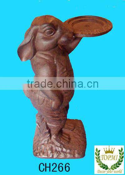 decorative casting iron ,hollow out bird candlestick, candle holder