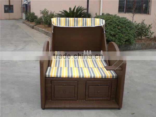 China wicker rattan beach basket with canopy ESR-7221