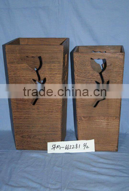 antique indoor wooden planters