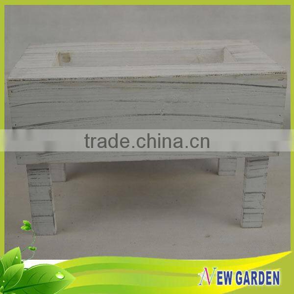 Decorative Garden Large Natural Wooden Flower Pot Bench