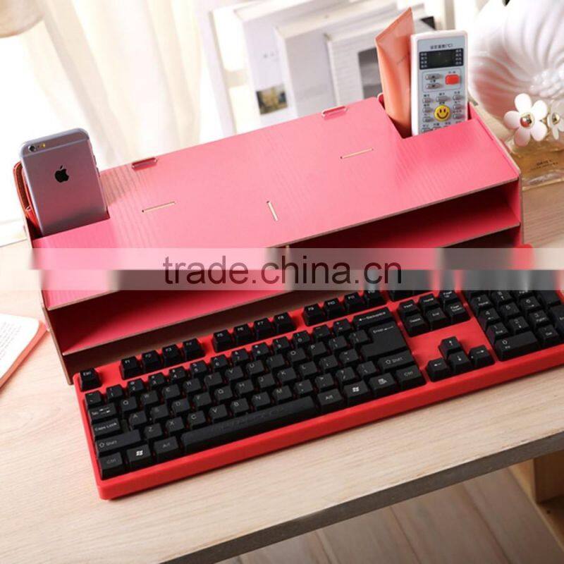 Creative Desktop DIY wood increased computer rack