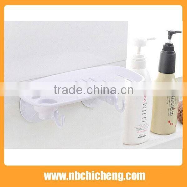 strong suction storage holder plastic wall shelf rack bath accessries rack