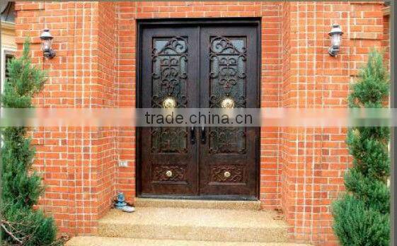 European Style Wrought Iron Double Entry Door BG90109(1)