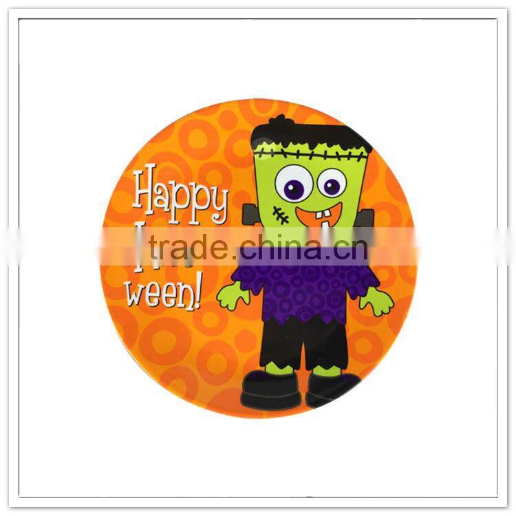 Happy Halloween Round melamine dishes, 20cm cartoon lovely kids plate for boy
