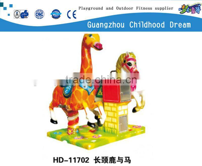 (HD-11702)Giraffe and Horse Commercial Amusement Kiddie Rides