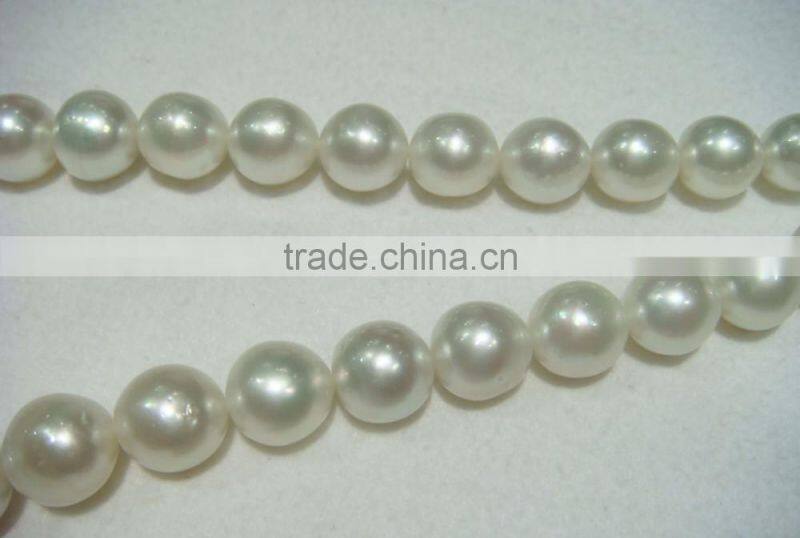 fashion 11-11.5mm AA white round south sea pearl strands
