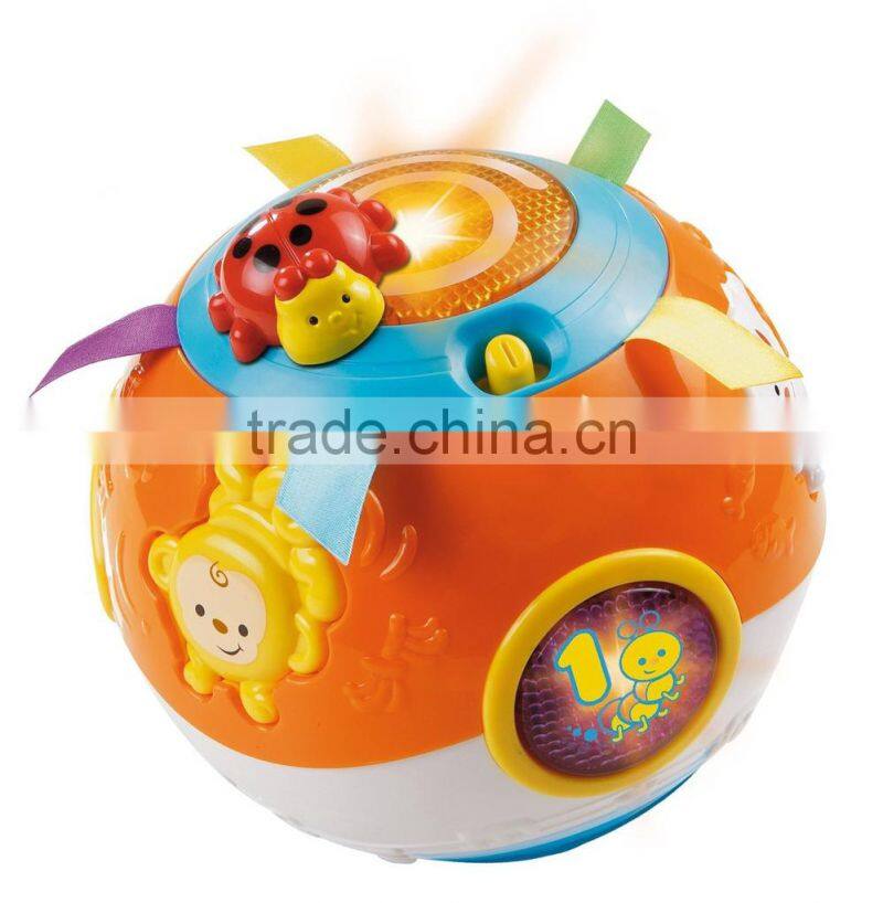 hot new products toy for 2015 rolling ball with light and music from icti manufacturer
