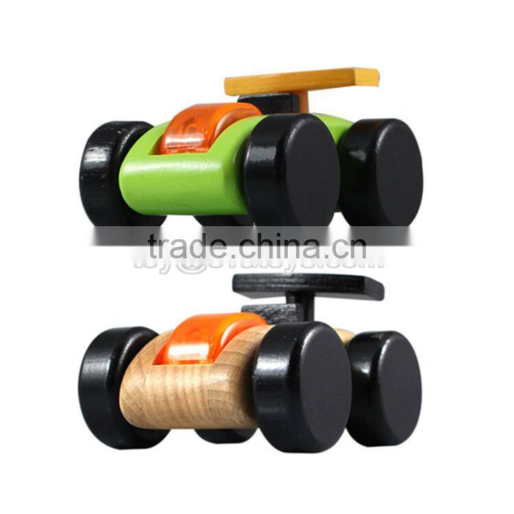 High quality natural wood toy trucks educational toys for toddlers W04A051