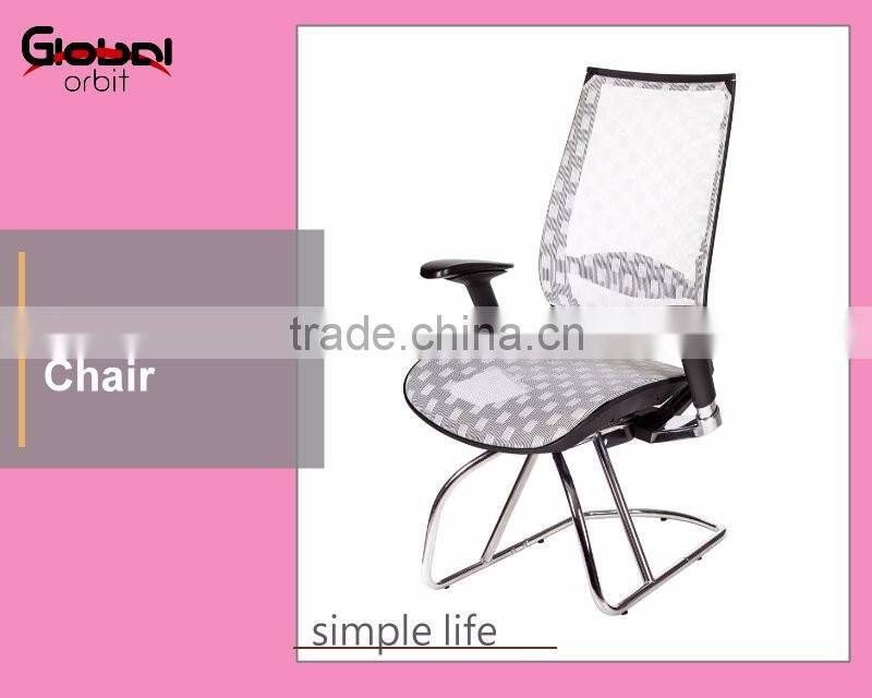 Fashion design high qualit conference mesh arm chair with chrome legs