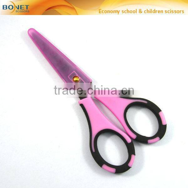 SSC0032 5-1/4" Chinese black blade titanium color scissors with cover