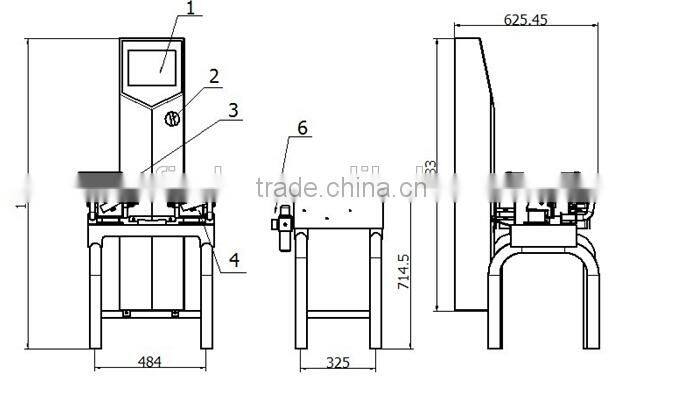 CWM-220 Rehoo auto weight sorting machine food industrial conveyor machine weighing scale checkweigher