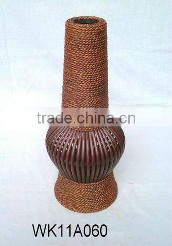 Bamboo flower pot, wooden flower pot.