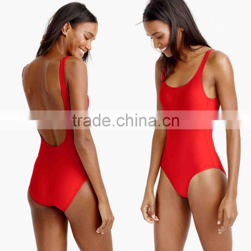 women swimwear fancy japanese waterproof high cut factory Scoop back one-piece beachwear suit swimming swimsuit one piece