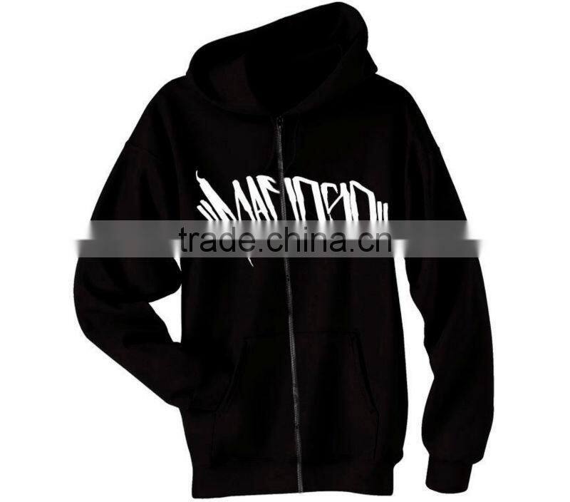 custom design zipper-up fleece hoodie