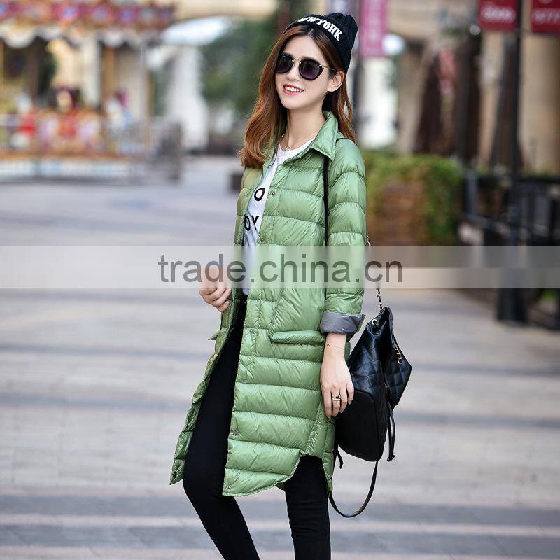 2017 winter duck down jacket women new style graceful light weight down jacket