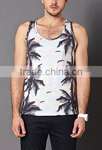 Round Neck Print Custom Wholesale Unisex Tank Top
