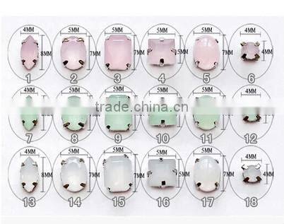 synthetic opal loose stones with claw settings