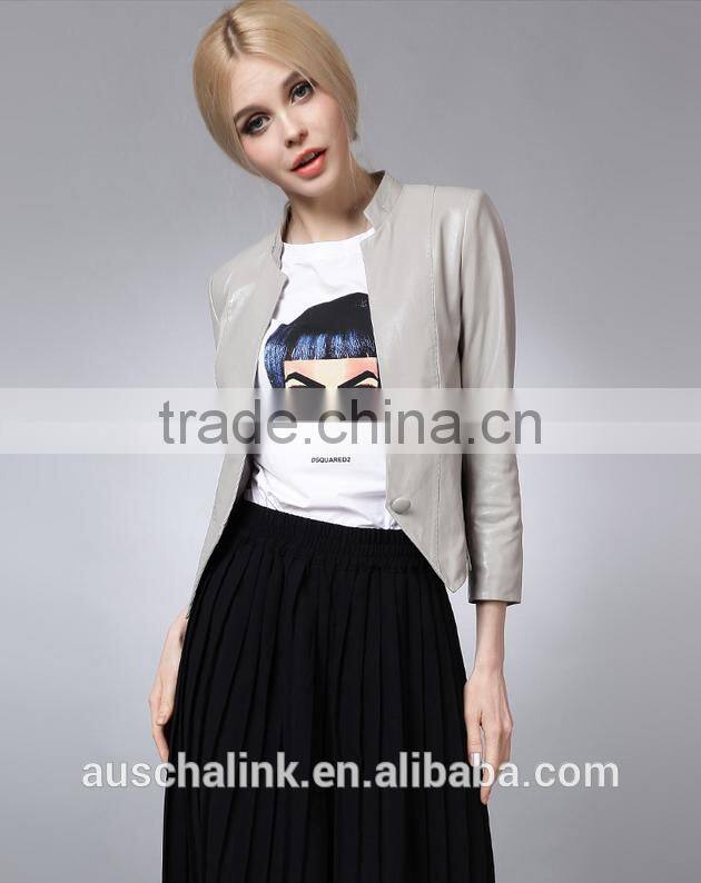 european style latest design women sexy leather jacket competitive price