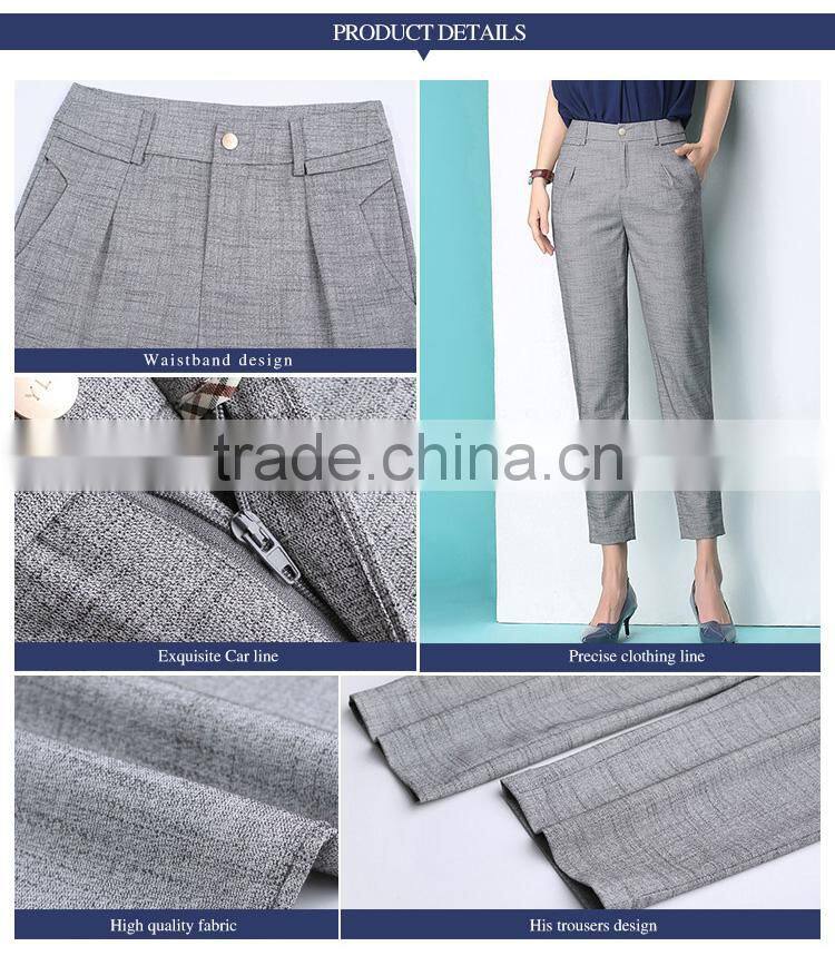 Haren pants OL 2017 spring summer radish occupation high waist slim jeans casual trousers custom made