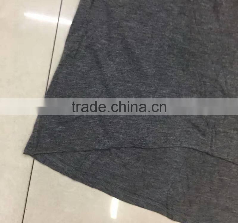 Factory closeout women branded v-neck zipper casual t-shirt