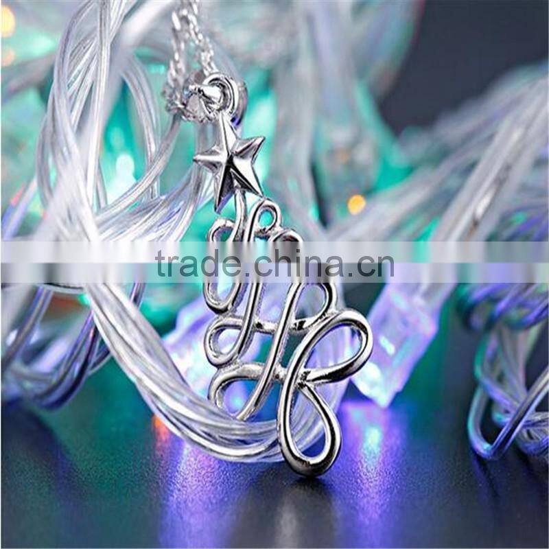 Christmas gift 925 Sterling Silver hang christmas trees Pendant