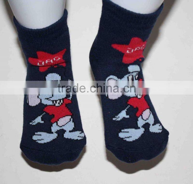 Cartoon tube gel baby full terry socks