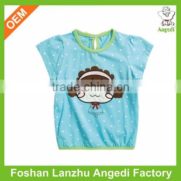 OEM/ODM customized made soft baby's s/s knitted t shirt with water base print