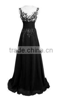 sexy nighty navy blue lace and chiffon mother of bride dress