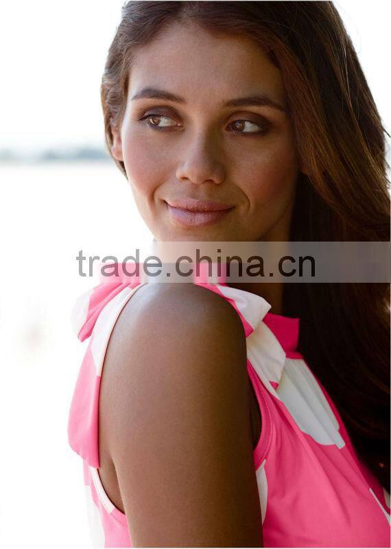 ladies bubble print beach dress women's sun dress mini beach dress