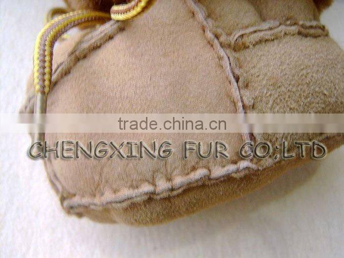 CX-SHOES-02 Genuine Sheared Sheep Skin Funny Baby Shoes