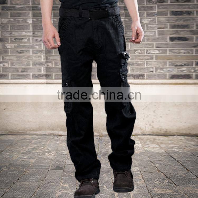 New Arrived 100% Cotton Outdoor Mens Tactical Cargo Pants with Side Pockets