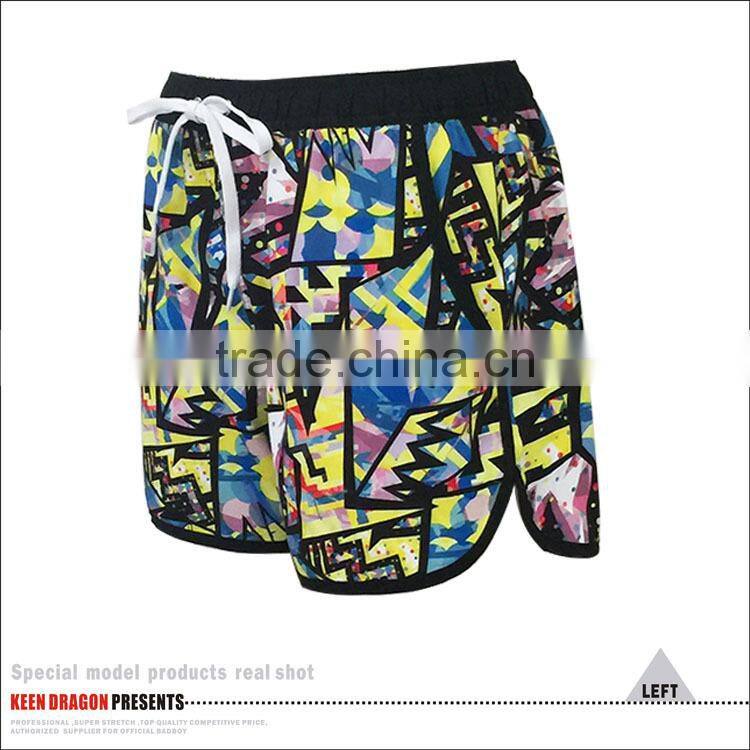 New style 100% polyester custom logo swim shorts men
