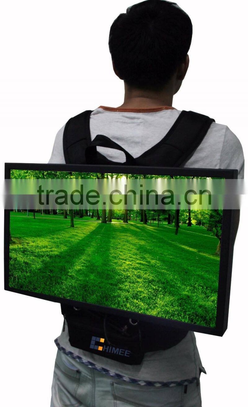 HQ190-P1 19"human walking outdoor advertisements display for food shoes clothes drinks advertising