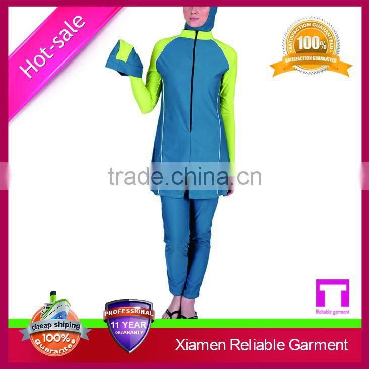 High waist islamic swimsuits muslim swimwear