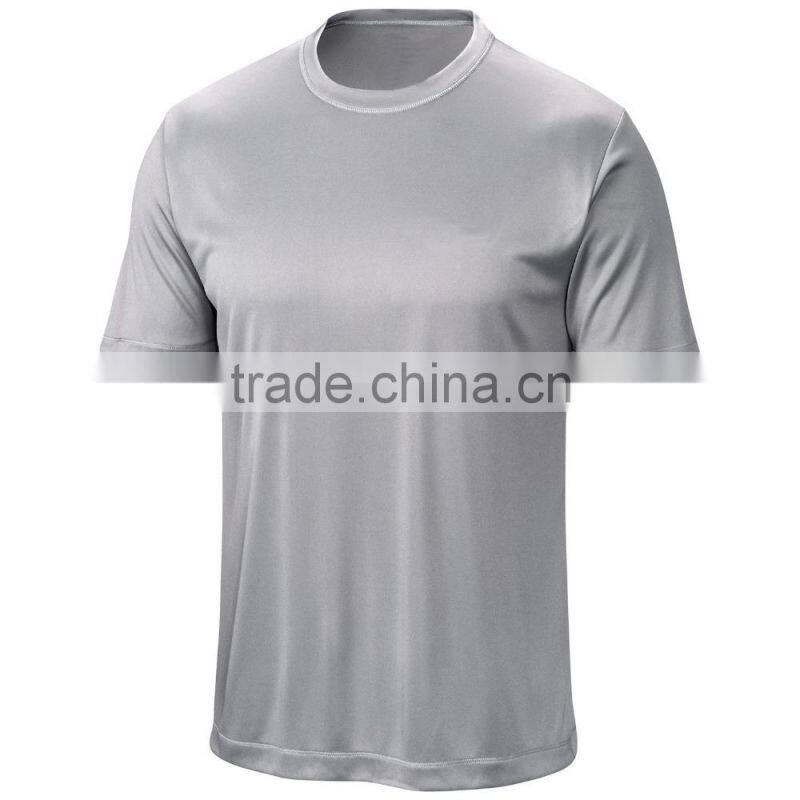 soft pure colors collarless sport man t-shirt for running