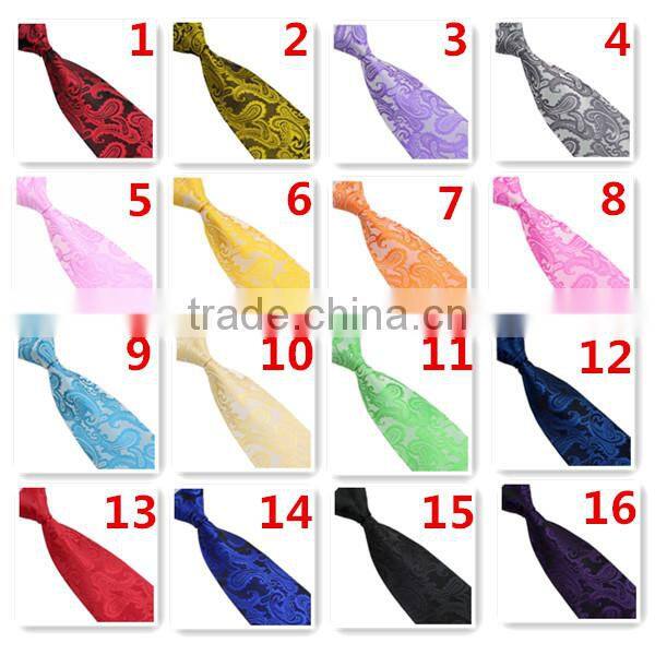 Hot sale 16 colors for choice cheap price length of 145cm men's fashion jacquard tie