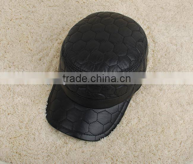 2013 hot selling ear protector genuine leather hat winter hat