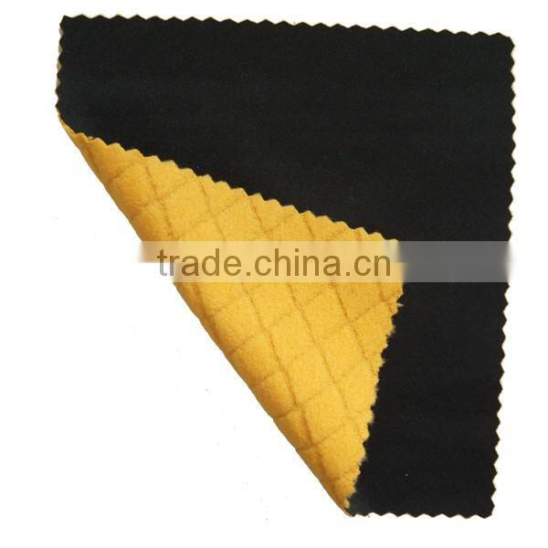 Waterproof black softshell jacket fabric with polar fleece lining