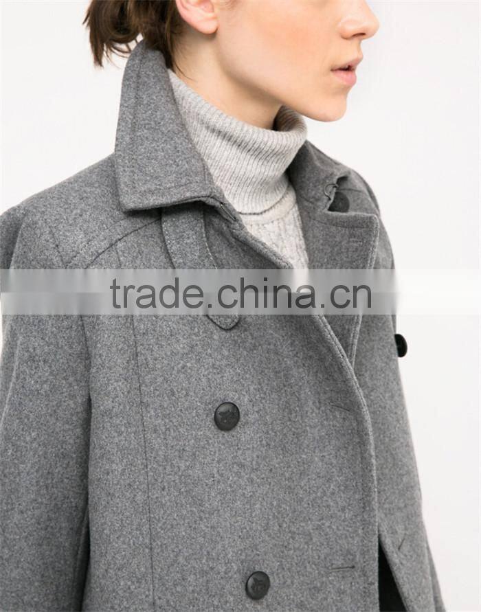 luxury grey high quality gothic long winter coats for women