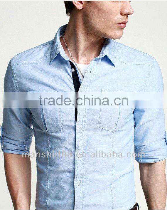 men's slim fit oxord casual shirt for men
