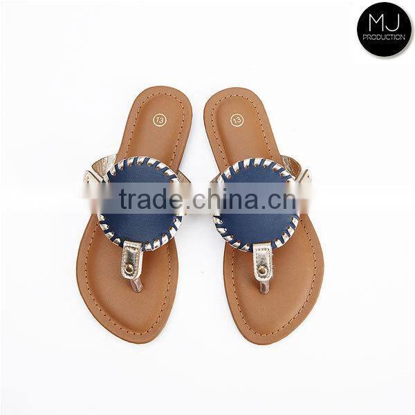 Stocked monogram solid disc kid sandal