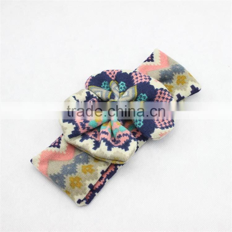 New arrival deer head wraps,turban children girls hair headband,stripe baby headband M5062005