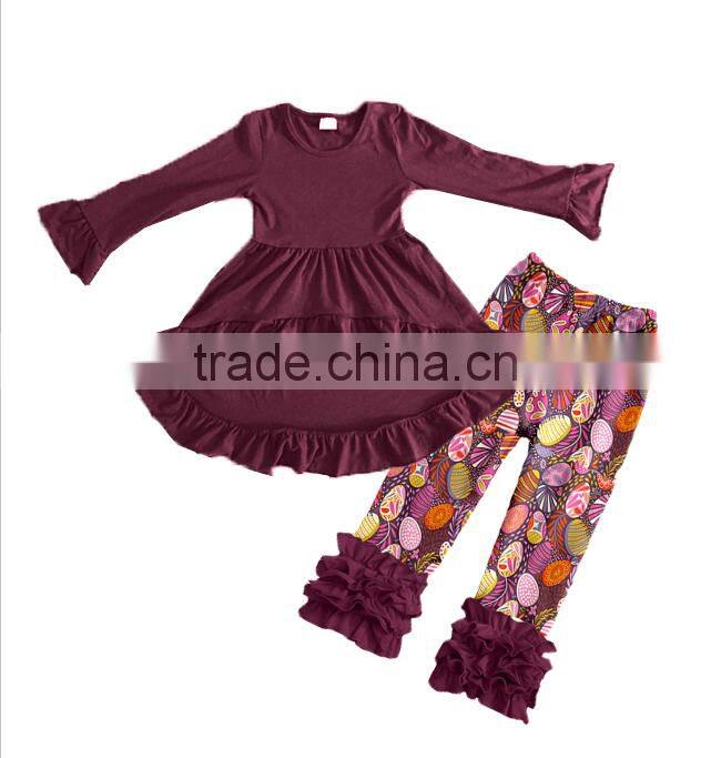 Toddlers clothing easter girls wholesale boutique clothes colorful easter new baby bunny girls outfits